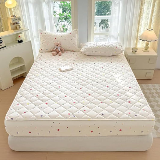 Mattress Protector, Soft Breathable Noiseless Mattress Cover with Stretchable Pockets for 6-11 inches Mattress, Machine Washable (04,Twin XL 47"x80")