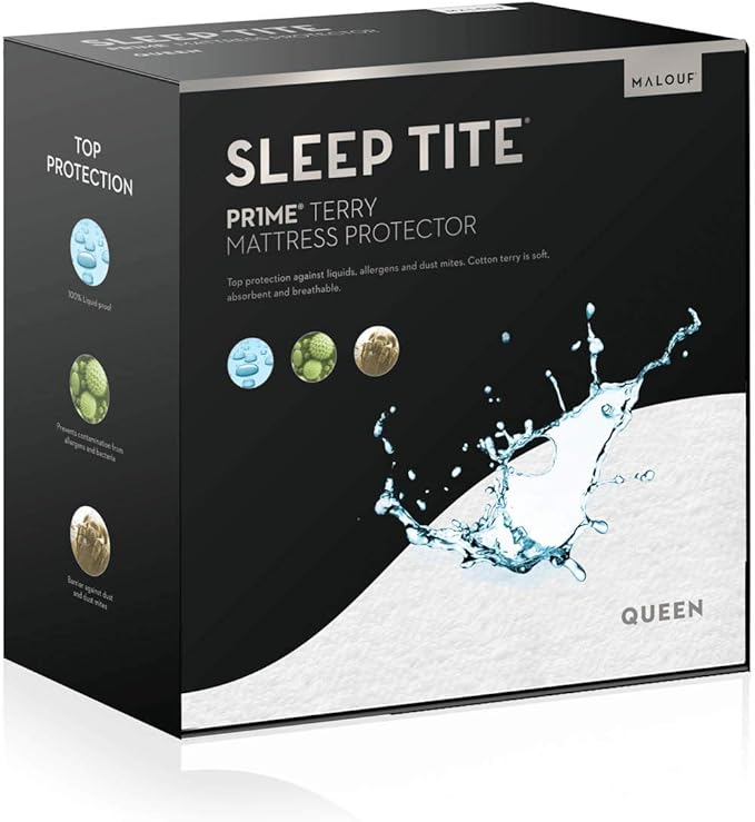 SLEEP TITE non-staining 99.99% Waterproof Mattress Protector - 15-Year U.S. Warranty - Vinyl less - Crib