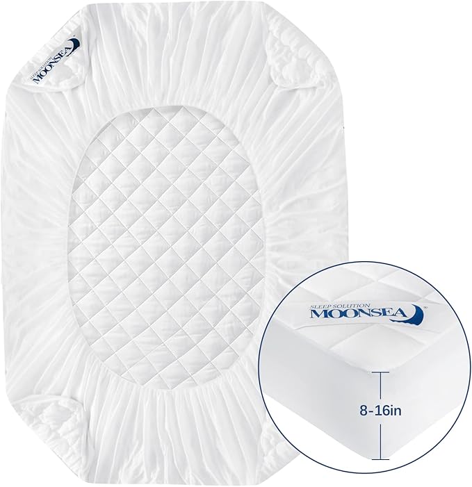 Twin XL Mattress Topper Pad Protector Quilted Waterproof, Absorbent Twin Extra Long Mattress Topper Cover for College Dorm Room Essentials for Girls ,Deep Pocket Stretches up to 16 Inch