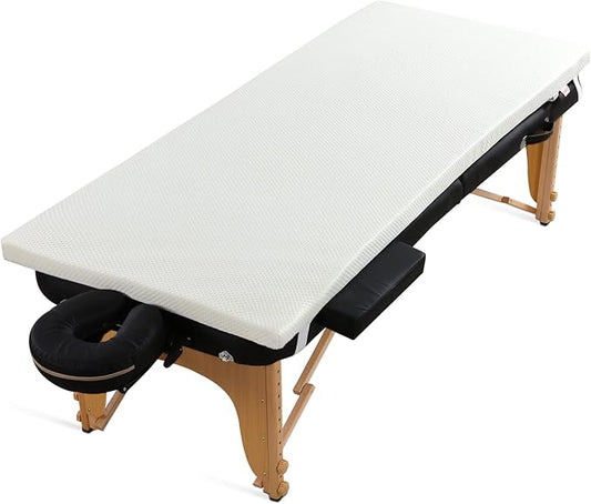 HOMBYS Memory Foam Bed Mattress Topper with Removable Cover, Massage Table Mattress Topper with Elastic Bands, Non-Slip Lash Bed Cushion Only, 73"x29"x2"