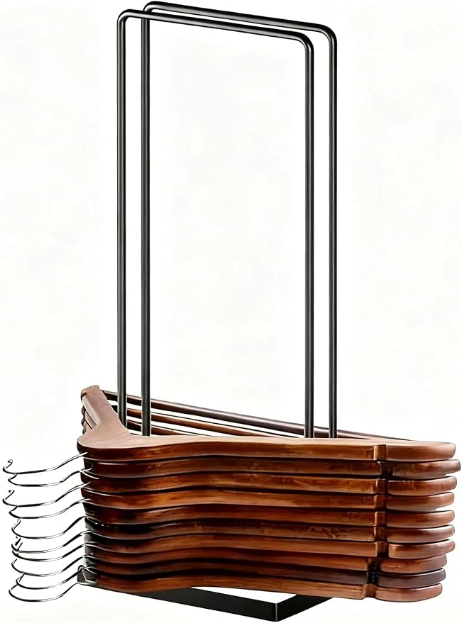 Hanger Organizer Stacker, Clothes Hanger Holder for Closet Laundry Room, Hangars Stacker Hold up 110 Wire Hangers for Storage Organizer, Hanger Rack Stand for Adult Child Velvet Pants Hangers by SeropyDirect