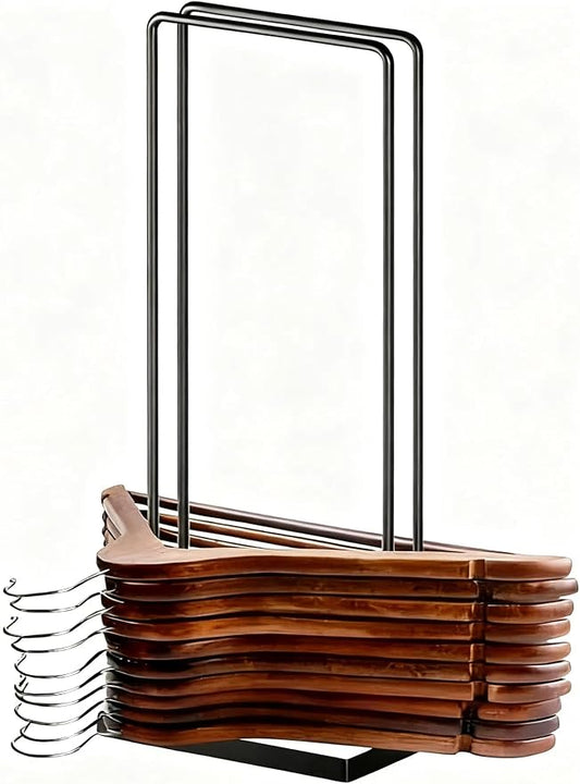 Hanger Organizer Stacker, Clothes Hanger Holder for Closet Laundry Room, Hangars Stacker Hold up 110 Wire Hangers for Storage Organizer, Hanger Rack Stand for Adult Child Velvet Pants Hangers by SeropyDirect