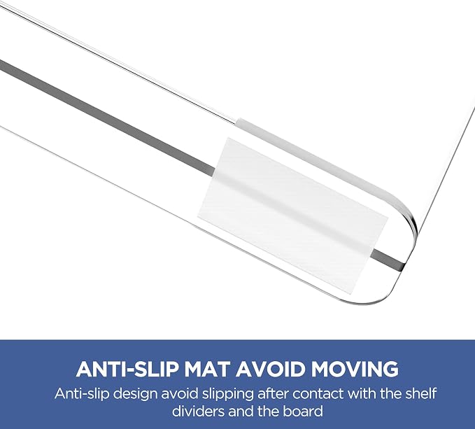 HBlife 12 Inches Tall [Extra Tall Version] Clear Shelf Dividers, 8 Pack Purse Organizer for Closet Perfect for Sweater, Shirts, Handbags, Acrylic Adjustable Bookshelf for Organization - Image 7