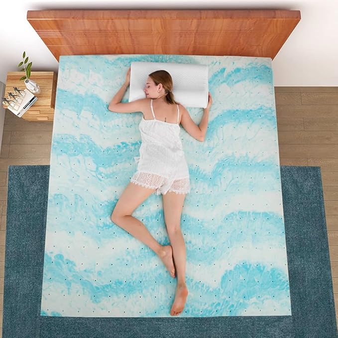 Mattress Topper, 3 Inch Gel Memory Foam Mattress Topper for Full Size Bed