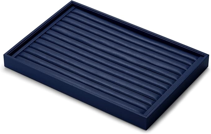 Oirlv Elegant Blue Ring Organizer Tray Stackable Jewelry Trays Jewelry Drawer Organizer Ring Earring Storage - Image 5
