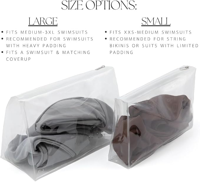 Caitlin Jaymes Bikini Organizing Bags - Clear Bathing Suit Storage Organizer - Pack of 10 Large - Image 6