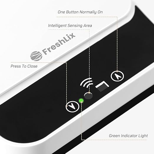 FRESHLIX 2 Pack Automatic Bathroom Trash Can 2.6 Gallon Smart Touchless Motion Sensor Trash Can with Lid Electric Waterproof Narrow Small Garbage Bin - Image 4