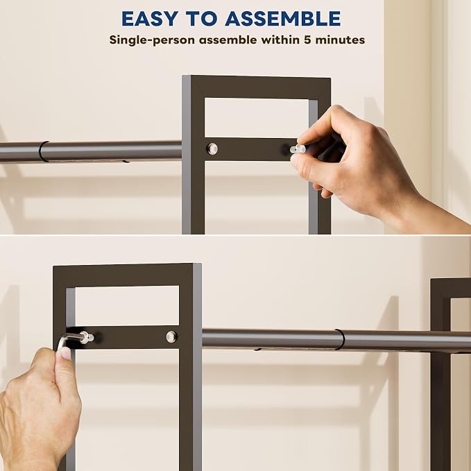 Mavivegue 18-33” Expandable Shoe Rack for Closet, 3-Tier Shoe Organizer, Adjustable Shoe Rack for Front Door Entrance, Entryway - Image 6