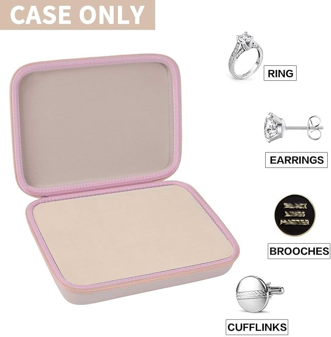 GWCASE Ring Organizer Storage Case - Jewelry Ring Display Collector Box with 42 Slots. Rings Case Holder Showcase Fits for 50+ Rings, Earrings, Brooches and Cufflinks (Box Only)-Pink - Image 2