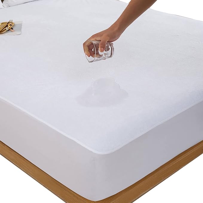Waterproof RV Bunk Mattress Protector for 30 x 75 Narrow Twin Bed or Camper Mattress Soft Quiet Bamboo Viscose Terry Fitted Cot Size Matress Cover