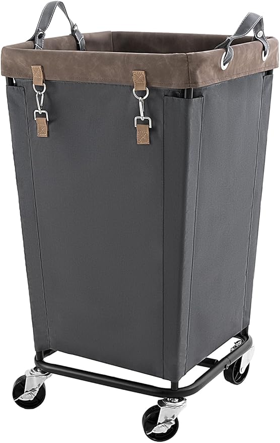StorageWorks 160L Laundry Basket with Wheels, Large Rolling Hampers for Clothing Organizer, Dirty Clothes Basket for Hotel, Home, Closet, Dorm, Grey by StorageWorks