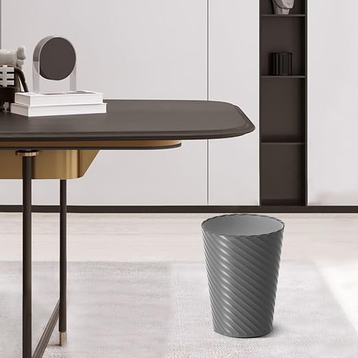 Lysam Bathroom Trash Can, 3 Pack 1.8 Gallons Small Trash Can with Trash Bags, Bathroom Garbage Can, Plastic Trash Bin, Round Waste Basket for Bath，Bedroom, Office, Kitchen, Room, Compact Space (Grey) - Image 7