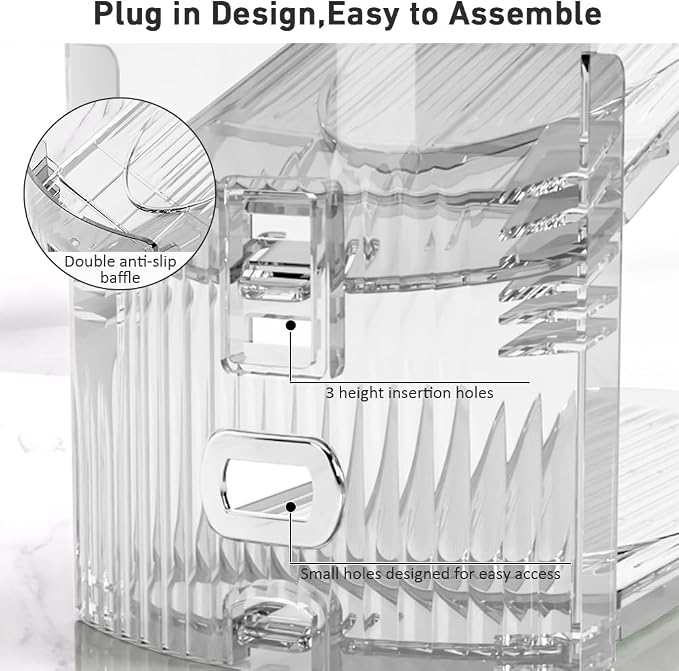 16 Pack Clear Shoe Slots Organizer - Adjustable Height 3.7''to 7.7'' Shoe stackers for a pair of shoes ,Shoe rack storage shoe space saver 50%,Easy to assemble shoe hold shoe organizer for cloest - Image 6