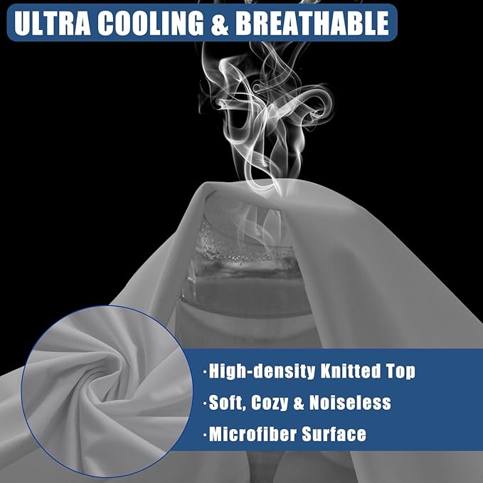 Waterproof Mattress Protector Twin Size, Breathable Mattress Cover, Fitted Deep Pocket Mattress Pad Cover Stretches up to 21 Inches, Soft Noiseless Bed Cover