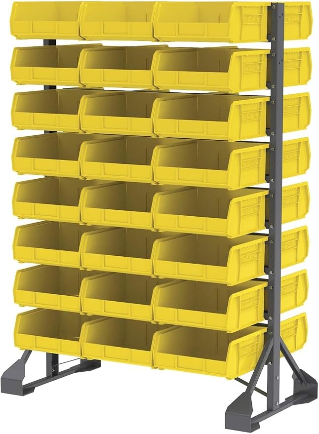 Akro-Mils 30235 AkroBins Plastic Storage Bins, Space-Saving Stackable Bins for Garage, Pantry, Craft Organization, 11" x 11" x 5", Yellow, 6-Pack - Image 10