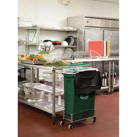 Rubbermaid Commercial Products Slim Jim Plastic Rectangular Trash/Garbage Can/Bin with Venting Channels 23 GAL Yellow for Kitchens/Classrooms/Offices/Back of House - Image 3