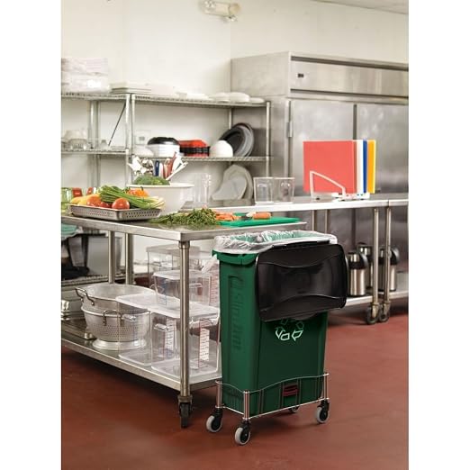 Rubbermaid Commercial Products Slim Jim Trash/Garbage Can with Venting Channels, 16-Gallon, Green, for Kitchen/Office/Workspace - Image 4