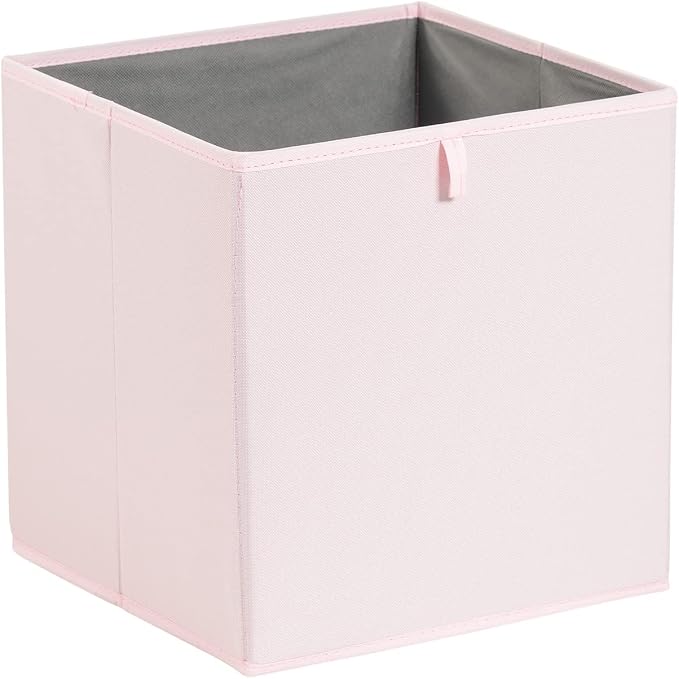 Amazon Basics Collapsible Cube Organizer Bins, Closet Storage Organizer Baskets for Shelves, Space-Saving, 13" x 15" x 13", Peony Pink, Pack of 6 - Image 3