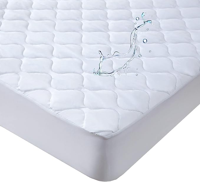 Waterproof Sleeper Sofa Queen Mattress Protector Pad 60x72 for Pull Out Sofa Bed Quilted Fitted Matress Cover Up to 8 inch Deep Pocket White