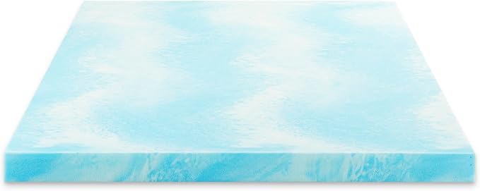 Best Price Mattress 4 Inch Swirl Gel AeroBreeze Cooling Air Flow Memory Foam Mattress Topper, Dorm Essentials, King