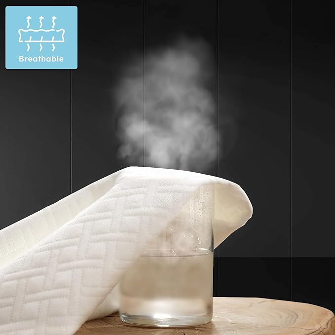 Cozymaker King Size 100% Waterproof Mattress Protector, Cooling Mattress Cover Fitted 8-21" Deep Pocket, 3D Air Fabric Soft Breathable Bed Mattress Pad Cover Noiseless Washable