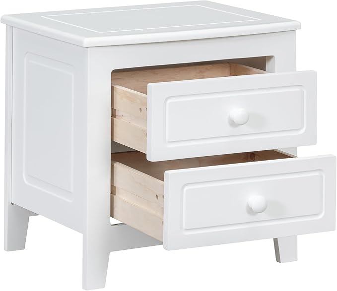 Harper & Bright Designs 3 Pieces Queen Bedroom Sets, Wooden Queen Size Platform Bed Frame with 2 Nightstands, Retro Design Queen Bedroom Furniture Sets, Easy to Assemble,White