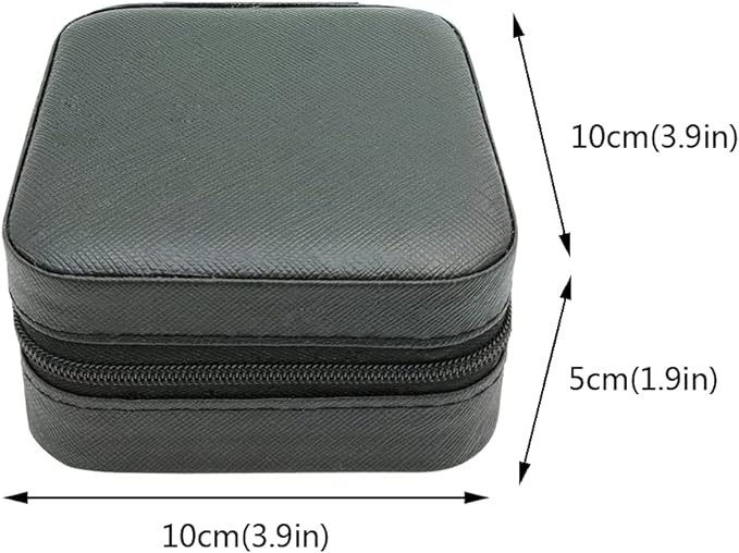 TRODANCE Mini Jewelry Travel Case, Small Portable Jewellry Organizer Box Portable Display Storage Box for Rings Earrings Necklaces, Gifts for Girl, Women, Wedding, Birthday, Mom, Mother's Day (Black) - Image 3