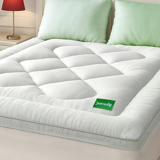 Mattress Topper King Size Mattress Pad,Viscose Made from Bamboo Mattress Cover,Pillow Top Mattress Topper for Back Pain Relief,Waterproof,Soft Mattress Pad(78x80 inch, White)