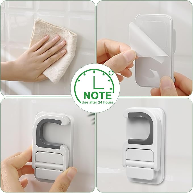 3pack Broom and Mop Holder Wall Mount No Drill Mop and Broom Gripper Mop Handle Hanger Household Cleaning Organizer, Holds up to 6 lb - Image 8