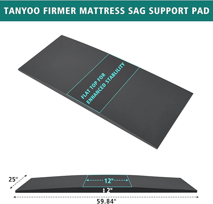 TANYOO Sagging Mattress Support Fix Sinking Beds High Density Foam Insert Pad for Sagging Bed Repair and Extends Life 60 x 25 x 2 Inches