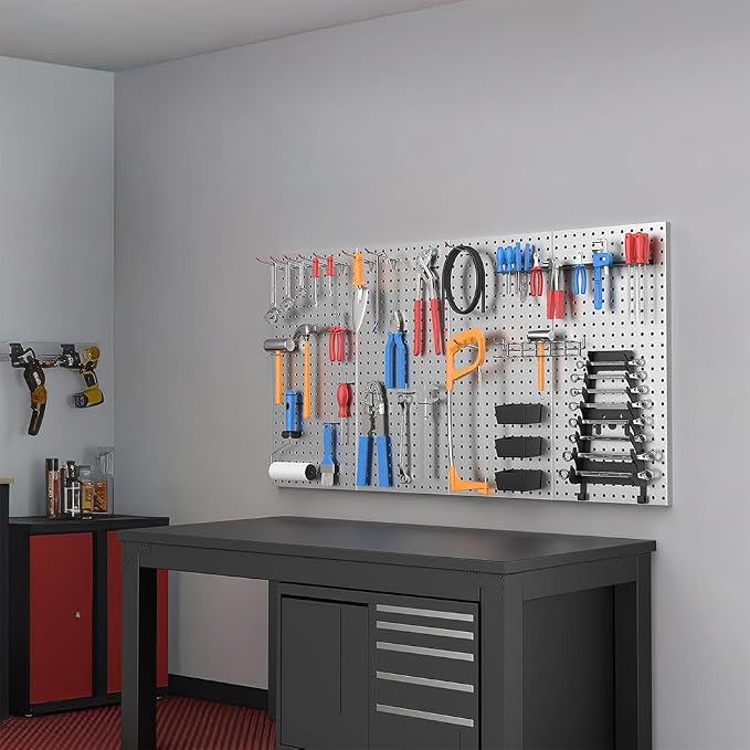 Ultrawall 4 Pcs Metal Pegboard Wall Panels, Peg Boards for Garage Tool Storage - Image 5