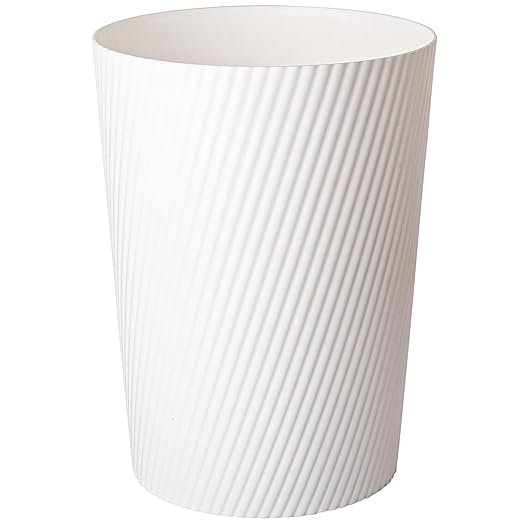UUJOLY Small Trash Can Wastebasket Garbage Can Container Bins for Bathrooms, Laundry Room, Kitchens, Offices, Kids Rooms, Dorms (White) by UUJOLY
