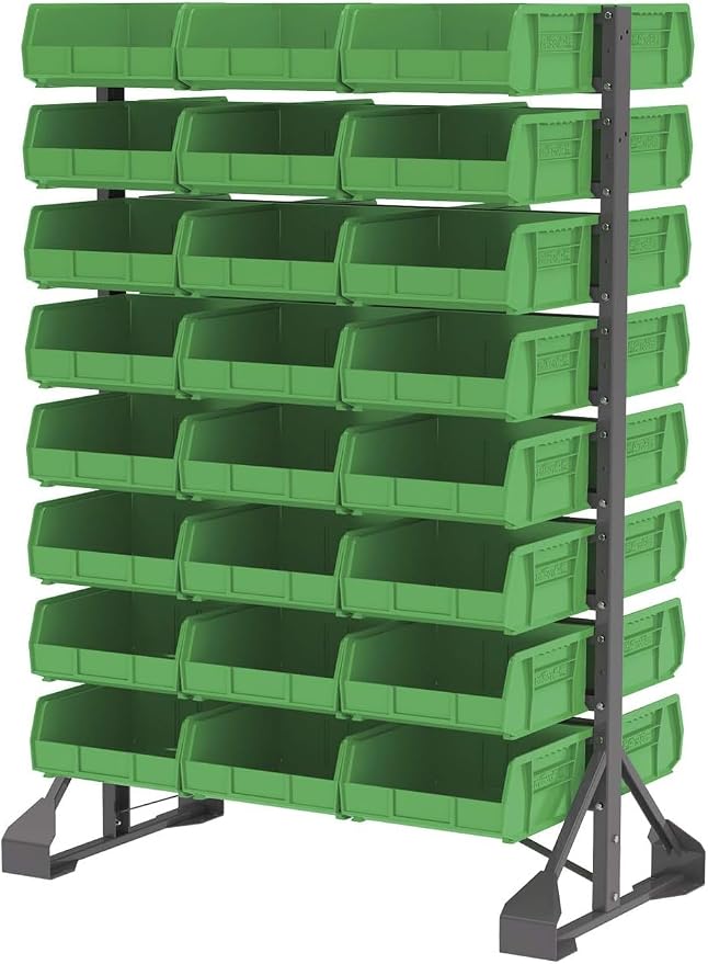 Akro-Mils 30235 AkroBins Plastic Storage Bins, Space-Saving Stackable Bins for Garage, Pantry, Craft Organization, 11" x 11" x 5", Green, 6-Pack - Image 10