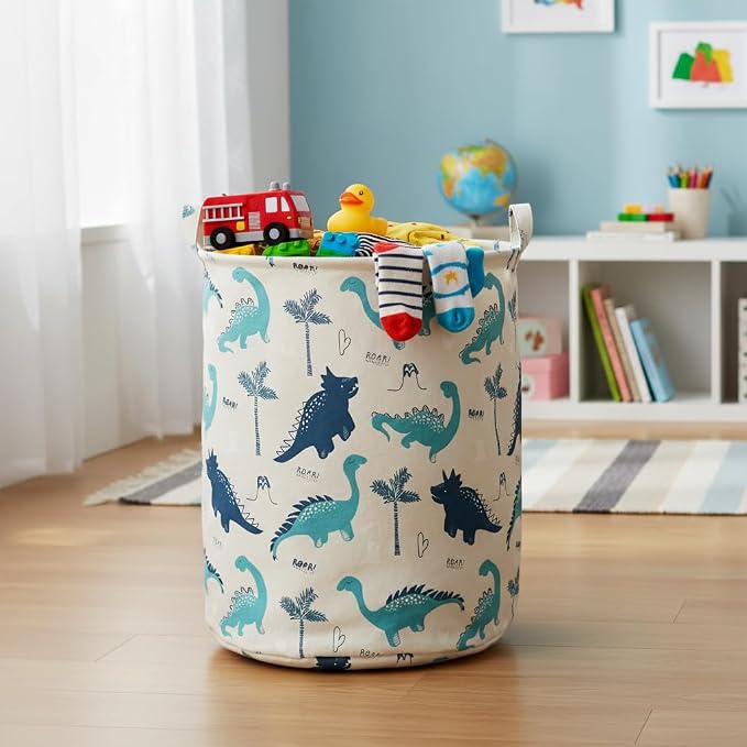 MAIZMZ Kids Hamper Storage Bins Organizer Toy Box Laundry Basket Large Canvas Collapsible Chest for Home/Dorm/Kitchen/Pet/Office/Closet/Shelf/Gift Baskets - Image 2