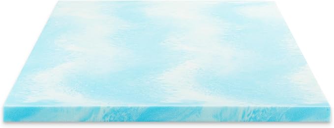 Best Price Mattress 3 Inch Swirl Gel AeroBreeze Cooling Air Flow Memory Foam Mattress Topper, Dorm Essentials, Twin