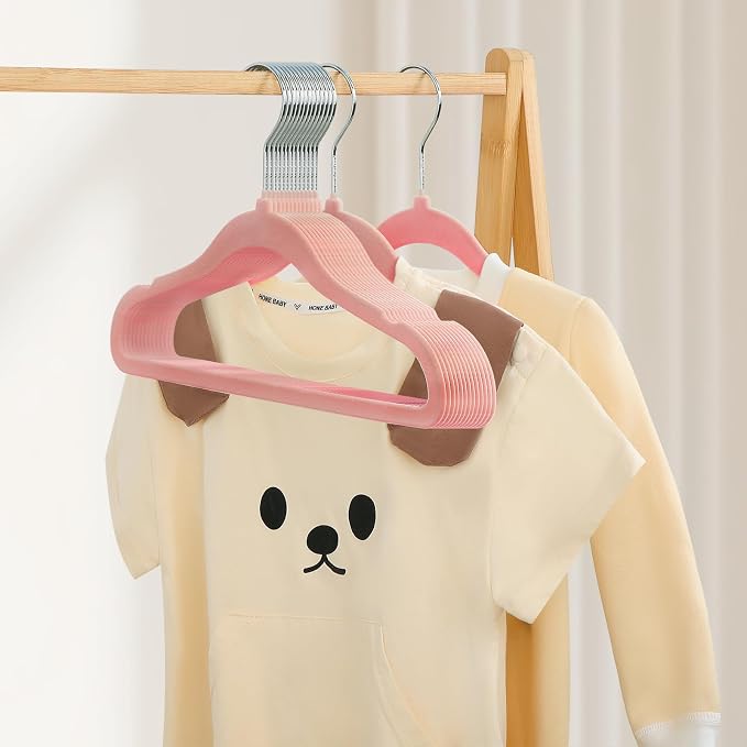 GoodtoU Kids Hangers Velvet 50 Pack 14" - Kids Felt Hangers Non Slip Toddler Hanger Childrens Hanger for Kid - Image 6