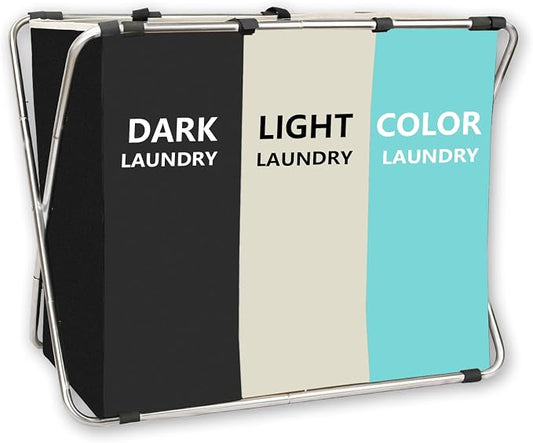 1-Pack Large Laundry Basket, Waterproof, Freestanding Laundry Hamper, Collapsible Tall Clothes Hamper with Handles for Clothes Toys in the Dorm & Family Closet Storage and Organizer (Green) by Unknown