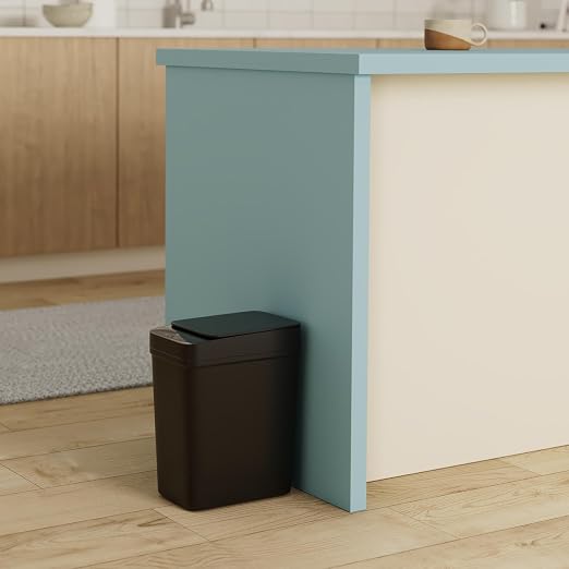 Anborry Bathroom Automatic Trash Can 2 Pack 2.2 Gal & 4 Gal Touchless Motion Sensor Small Garbage Can with Lid Smart Electric Narrow Garbage Bin for Bedroom Office Kitchen (Black) - Image 2