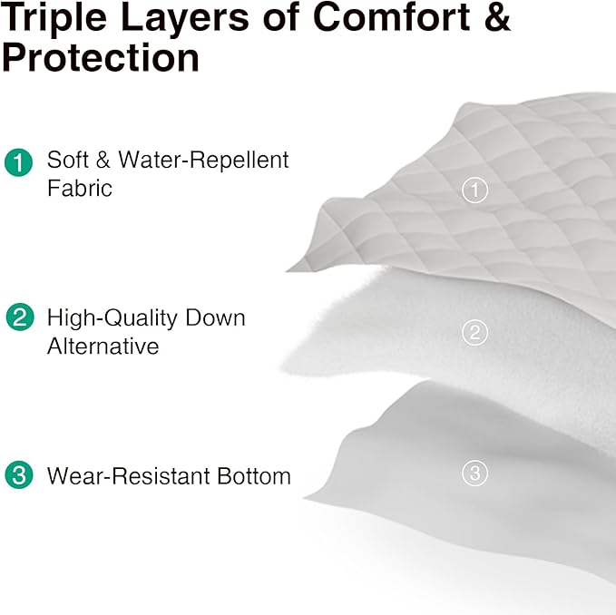 Novilla Twin XL Mattress Topper, Extra Thick Pillow Top - Overfilled Hotel Luxury Mattress Pad Cover for Back Pain Relief, Breathable Fluffy Down Alternative Fill, 8-21” Deep Pocket, Oatmeal