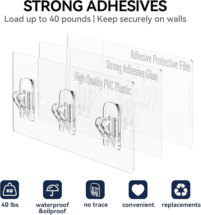 YASONIC Shower Caddy, 6 Pack Large Capacity Bath Organizer with Soap Holder and 12 Hooks, Rustproof Shower Shelves for Inside Shower, No Drilling&Sleek Bathroom Organizers and Storage Gold - Image 6