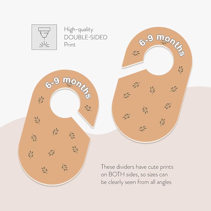 Eli with Love Baby Closet Dividers (Leaves) - Ideal Baby Clothes Dividers – Organize Nursery Closet Hangers by Size/Age - Image 2