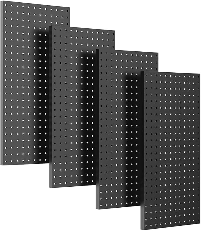 Ultrawall 4 Pcs Metal Pegboard Wall Panels, Peg Boards for Garage Tool Storage by UltrawallGarageToolsOrganizer