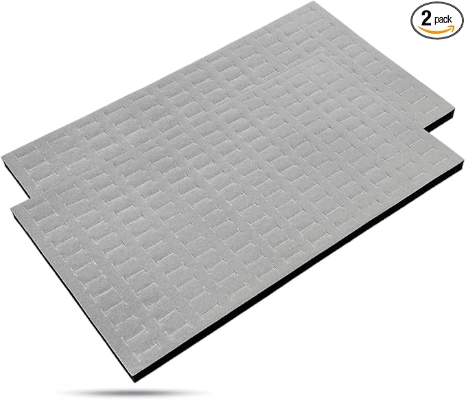 TheDisplayGuys For Your Modern Living 2-Pack 144-Ring Holders Velvet Foam Padding Jewelry Inserts - Tray/Case Liners - Retail Display, Storage (Gray) by The Display Guys by TheDisplayGuysForYourModernLiving