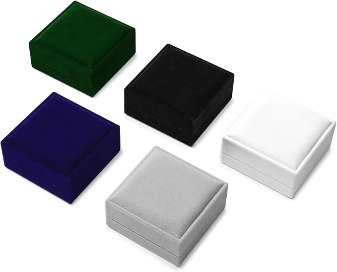 3-in-1 Velvet Jewelry Set Gift Box: Earring, Ring, Necklace Boxes - Small Jewelry Storage for Travel, Birthday, Mother's Day, Valentine's Day Gifts (White) - Image 7