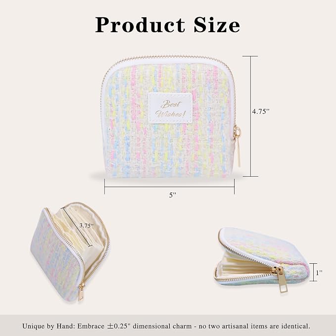 Stratalife Travel Jewelry Case Organizer Gift for Women Portable Jewelry Pouch with Small Bags for Gemstones Crystal Bracelets, Necklace Bangles Storage, Ring Holder, Quilted Mix - Image 3