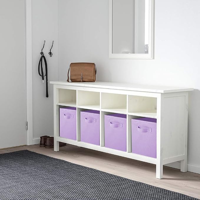 ShellKingdom Storage Bins, Foldable Fabric Storage Cubes And Cloth Organizer Drawer For Closet And Toys, 2 Pack (Lavender) - Image 4