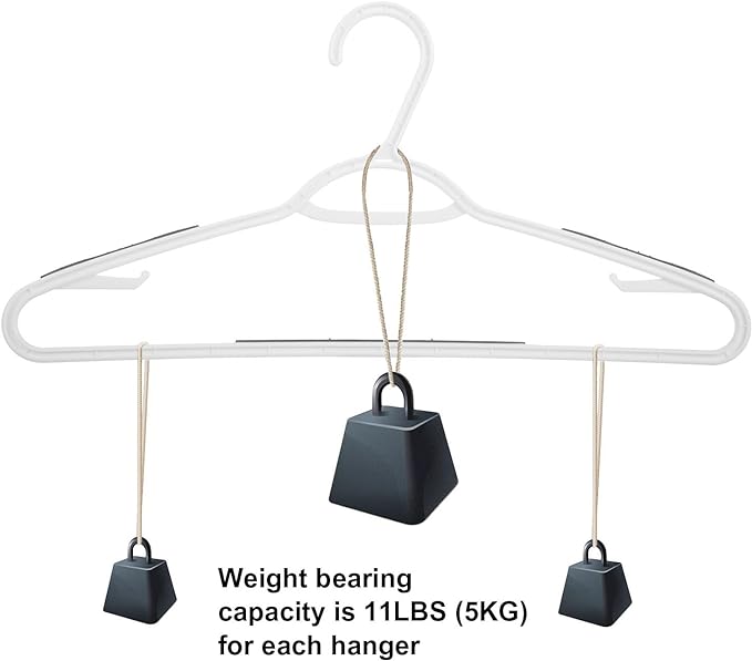 30 Pack Bendable Plastic Hangers Light-Weight Non-Slip Clothes/Suit Hangers(Grey) - Image 6