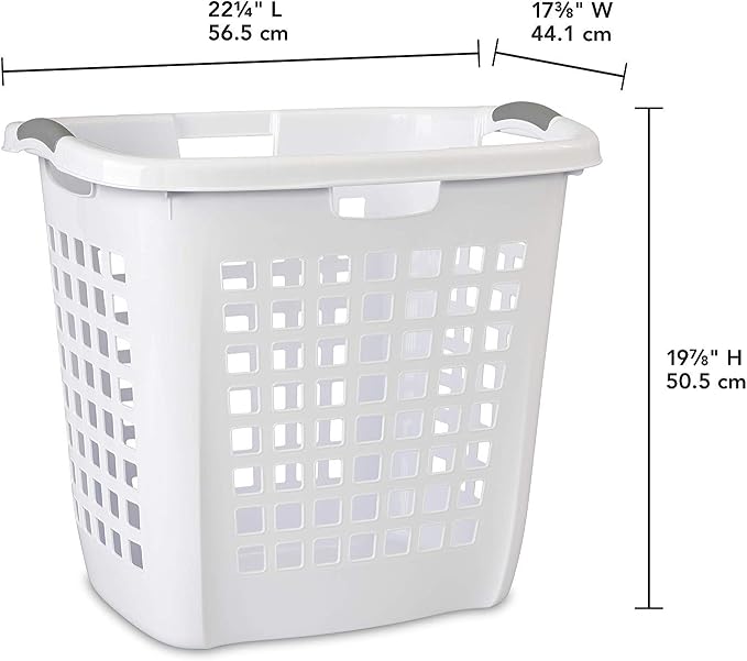 STERILITE 12258004 Carry Hamper, 19-7/8", White - Image 2