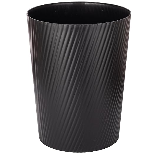 UUJOLY Small Trash Can Wastebasket Garbage Can Container Bins for Bathrooms, Laundry Room, Kitchens, Offices, Kids Rooms, Dorms (Black) by UUJOLY