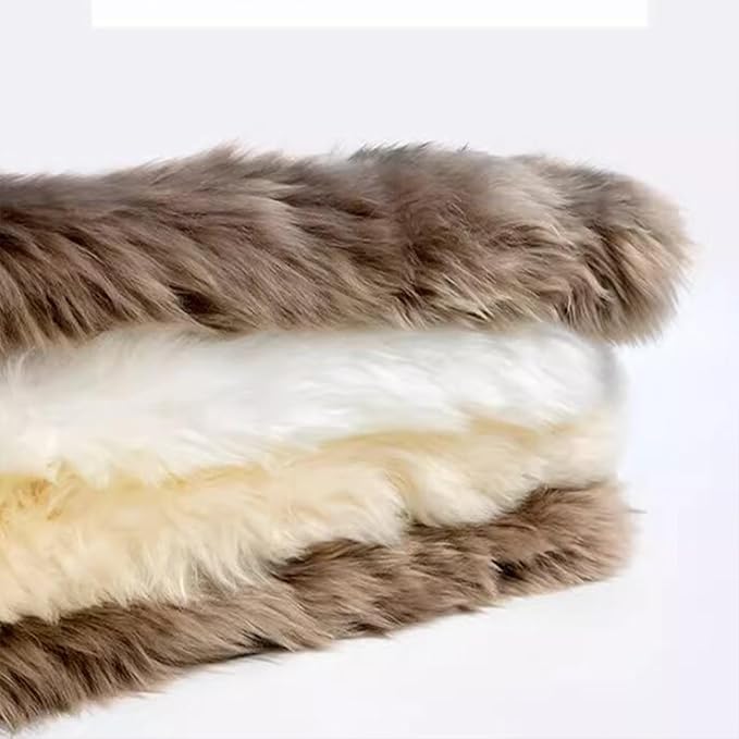 Sheepskin Wool Mattress Topper (203X96cm, Queen, White, Breathable, Dry Clean Only)